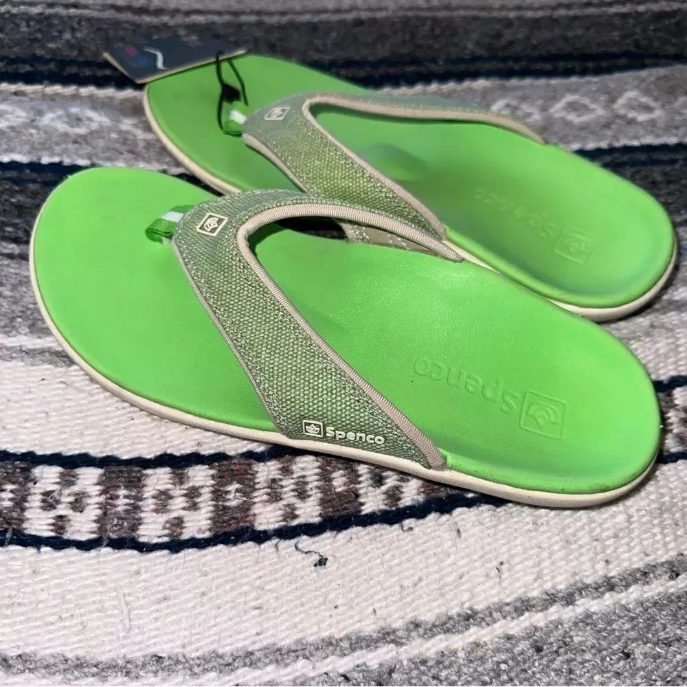 Spenco Women's Canvas Yumi Sandals lizard sz 6 - Picture 7 of 8